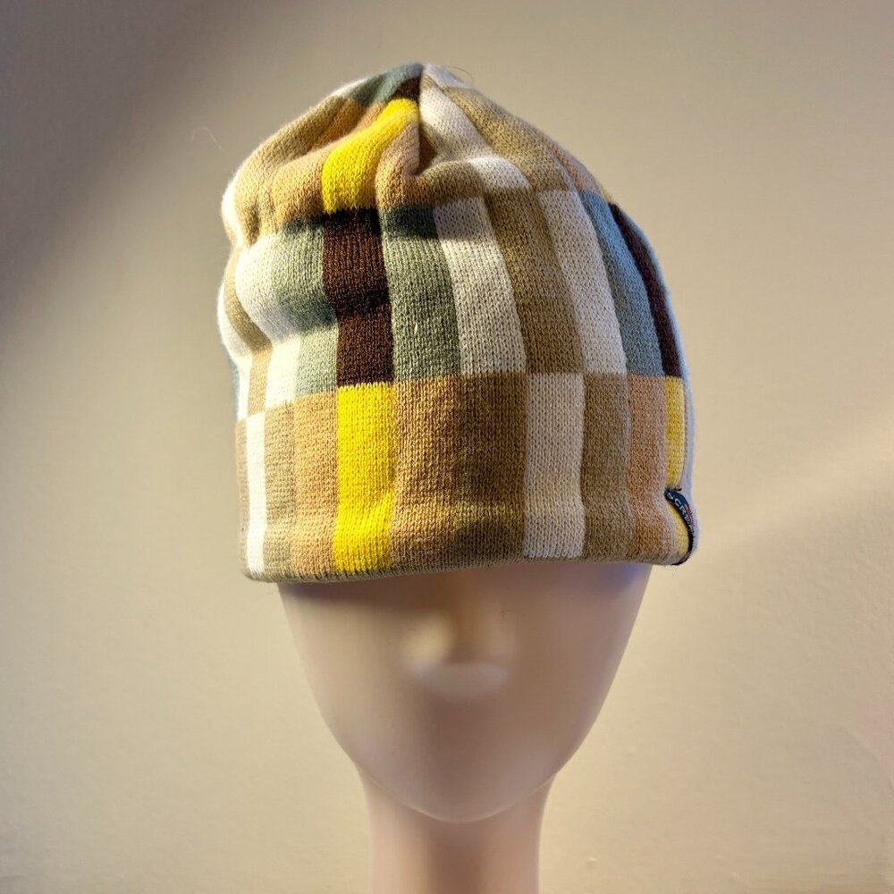 Beanie Neutral Color Blocked Graphic Fun Unisex One Size